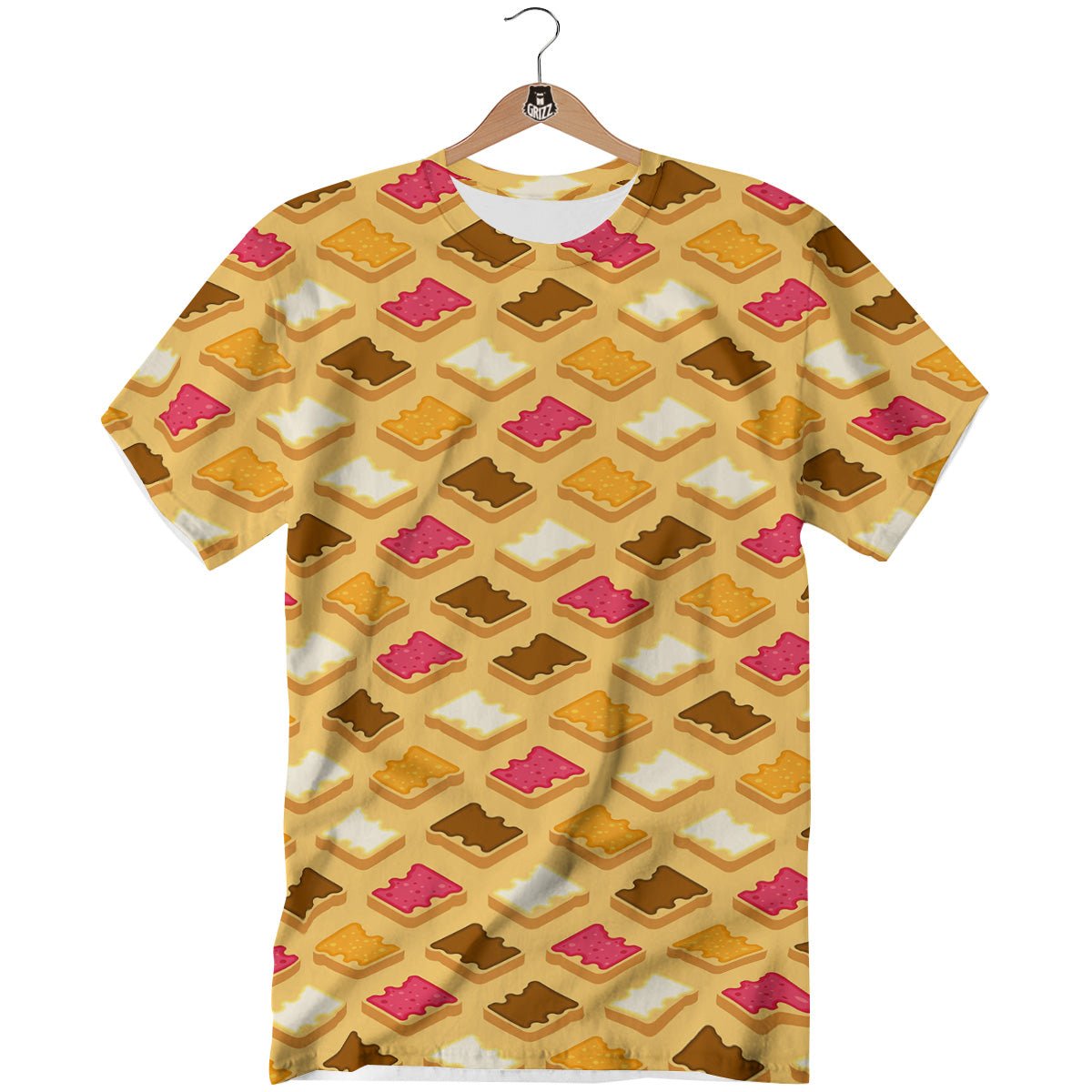 Toast And Jam Print Pattern T-Shirt-grizzshop