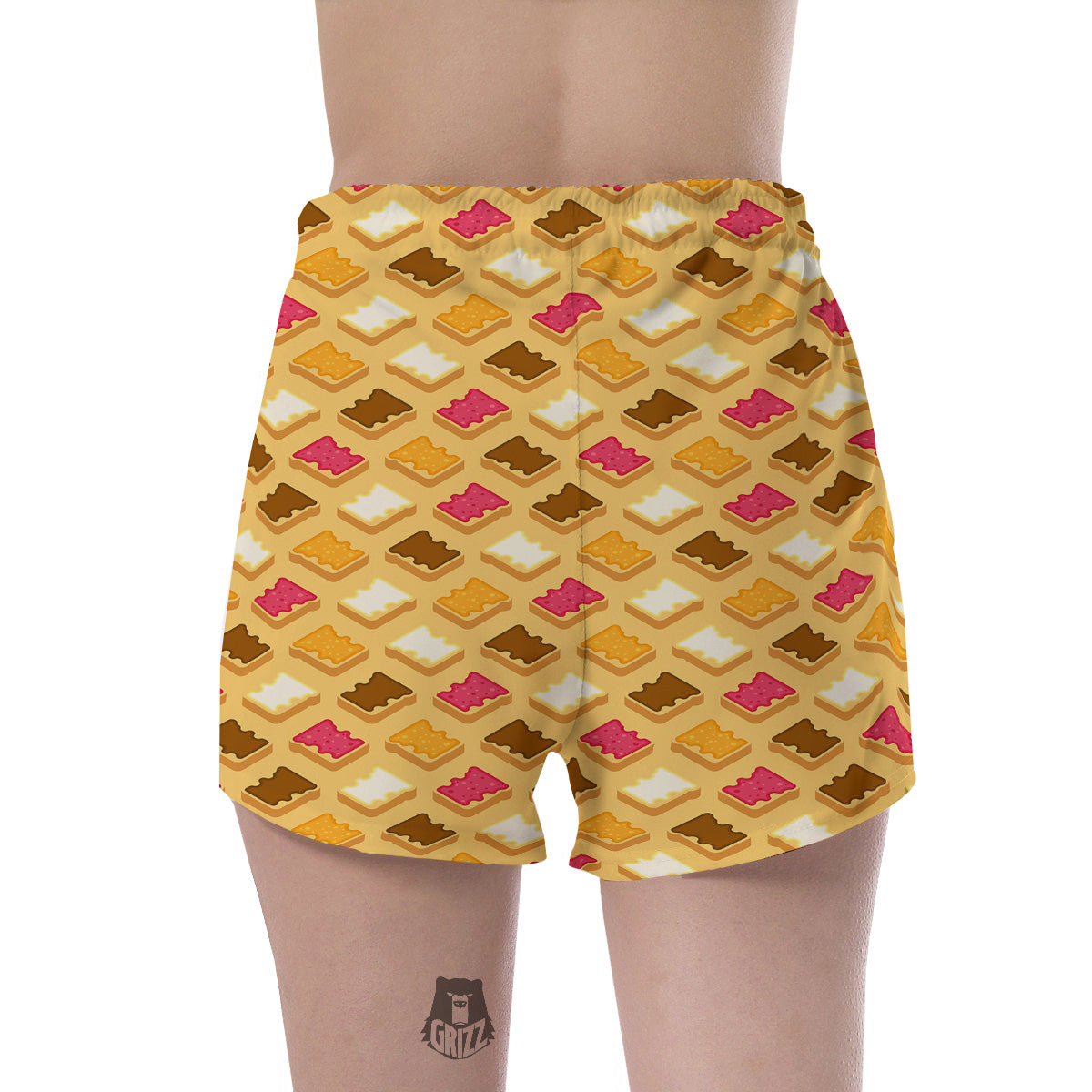 Toast And Jam Print Pattern Women's Shorts-grizzshop