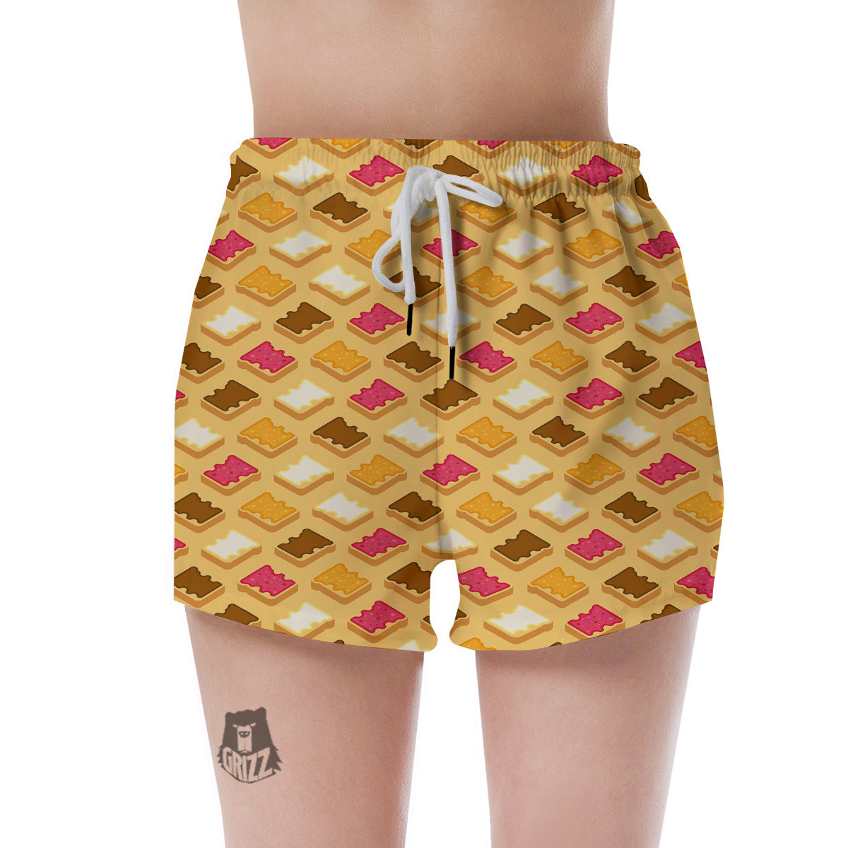 Toast And Jam Print Pattern Women's Shorts-grizzshop