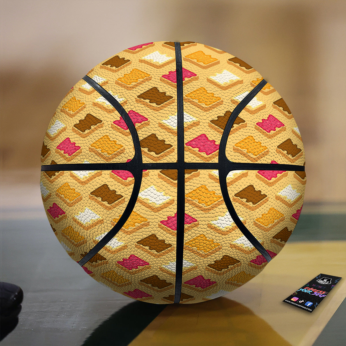 Toast And Jam Print Pattern Basketball