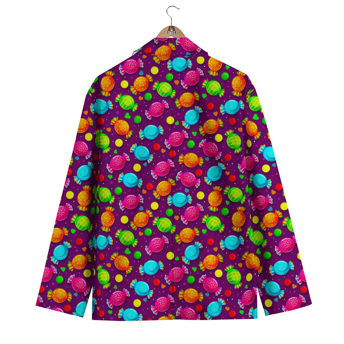 Toffee Candy Pattern Print Men's Blazer-grizzshop