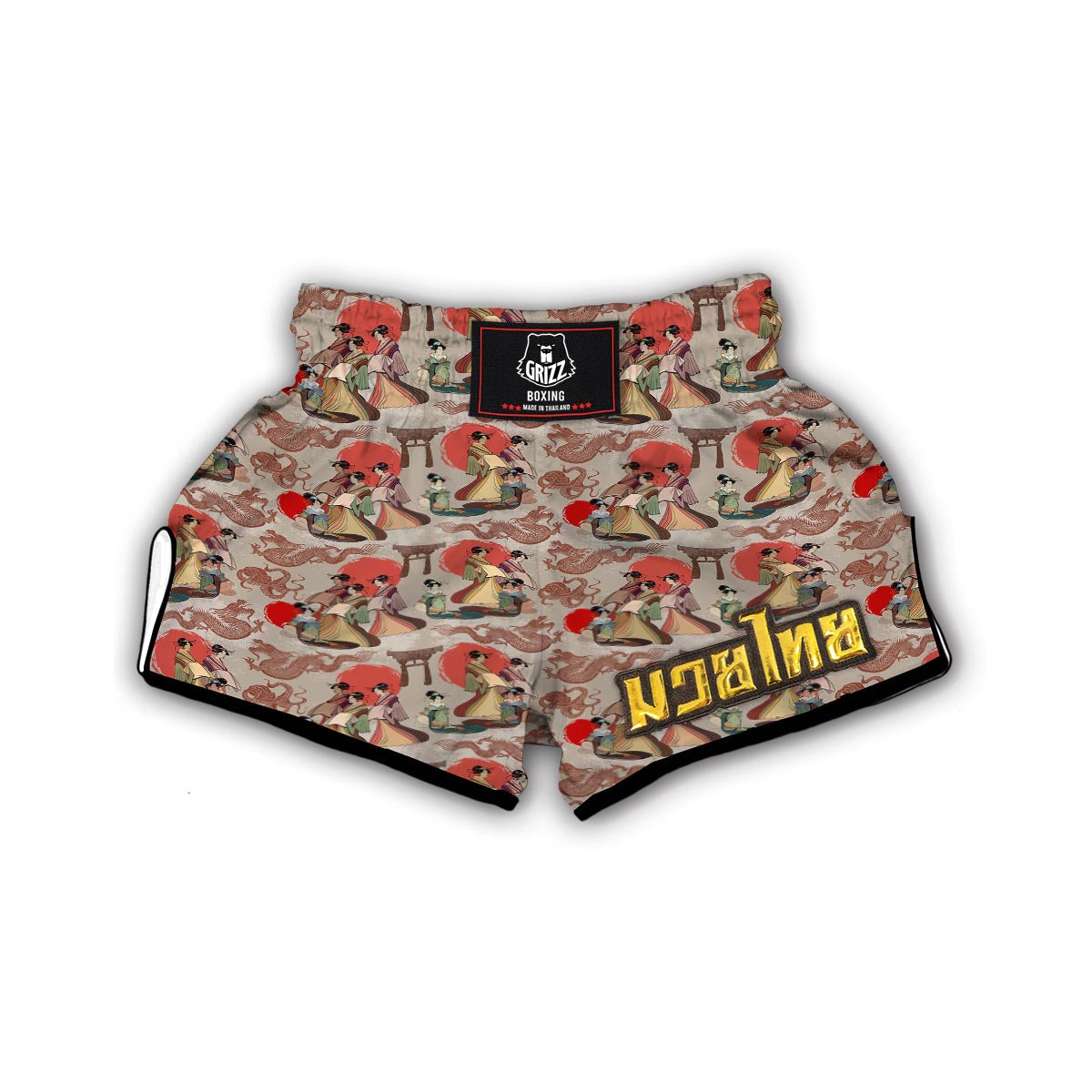 Tokyo Japanese Print Pattern Muay Thai Boxing Shorts-grizzshop