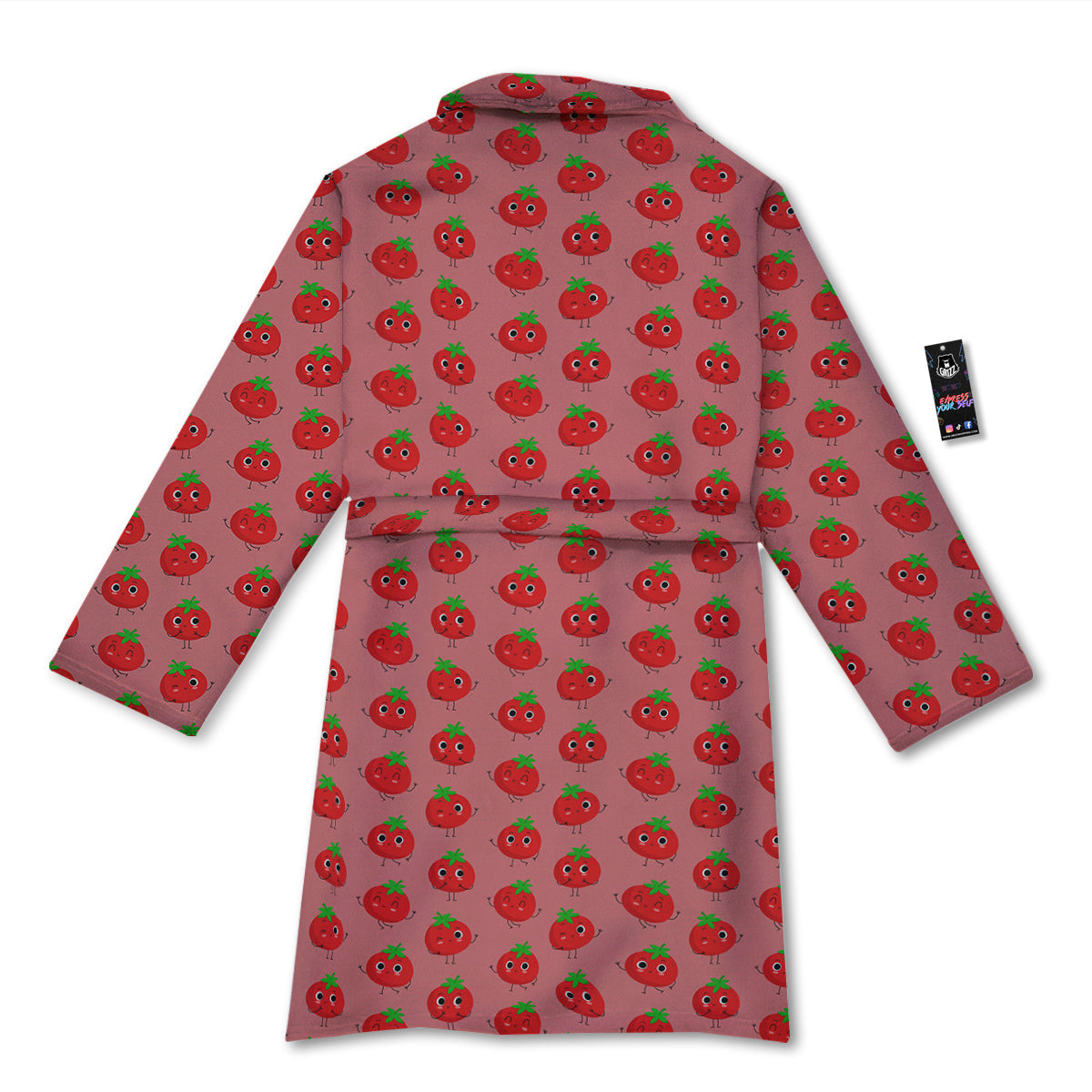 Tomato Cute Print Pattern Bathrobe-grizzshop
