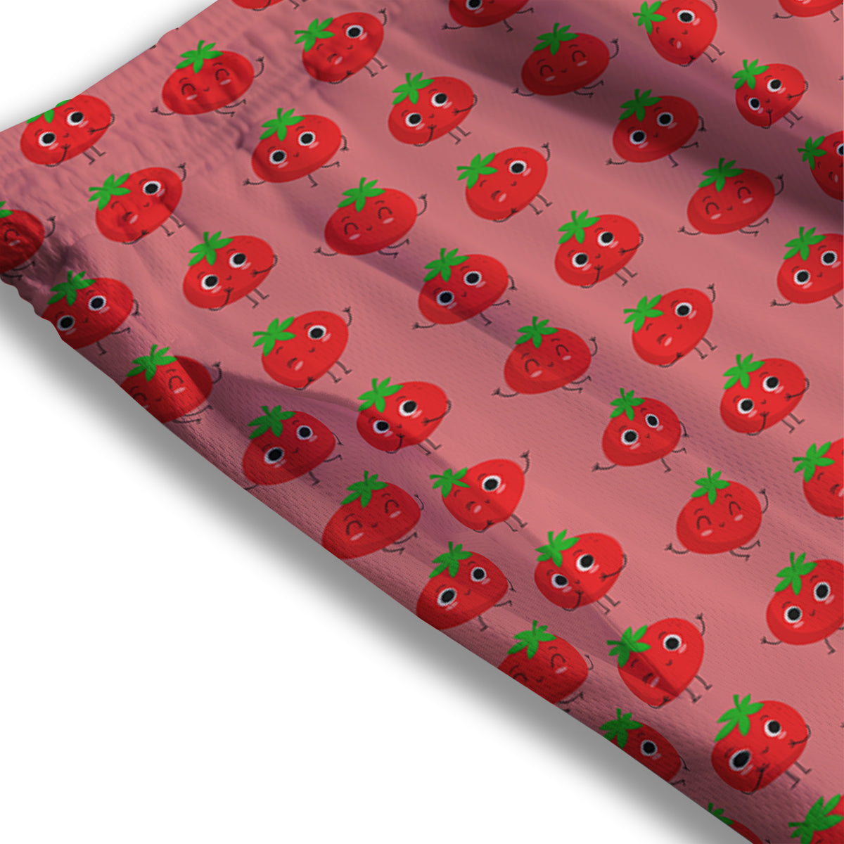Tomato Cute Print Pattern Mesh Shorts-grizzshop
