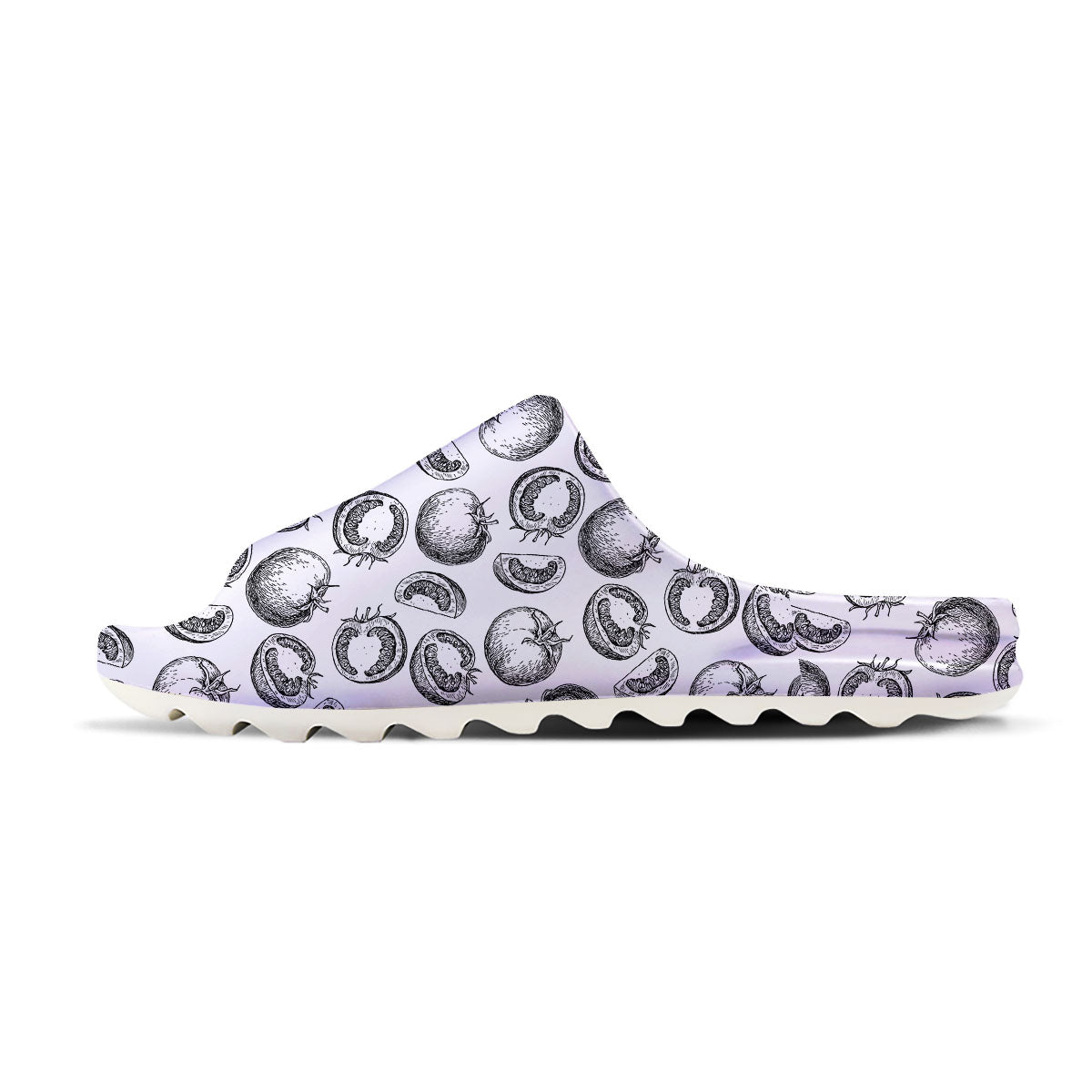 Tomato Hand Drawn Print Pattern Sandals-grizzshop
