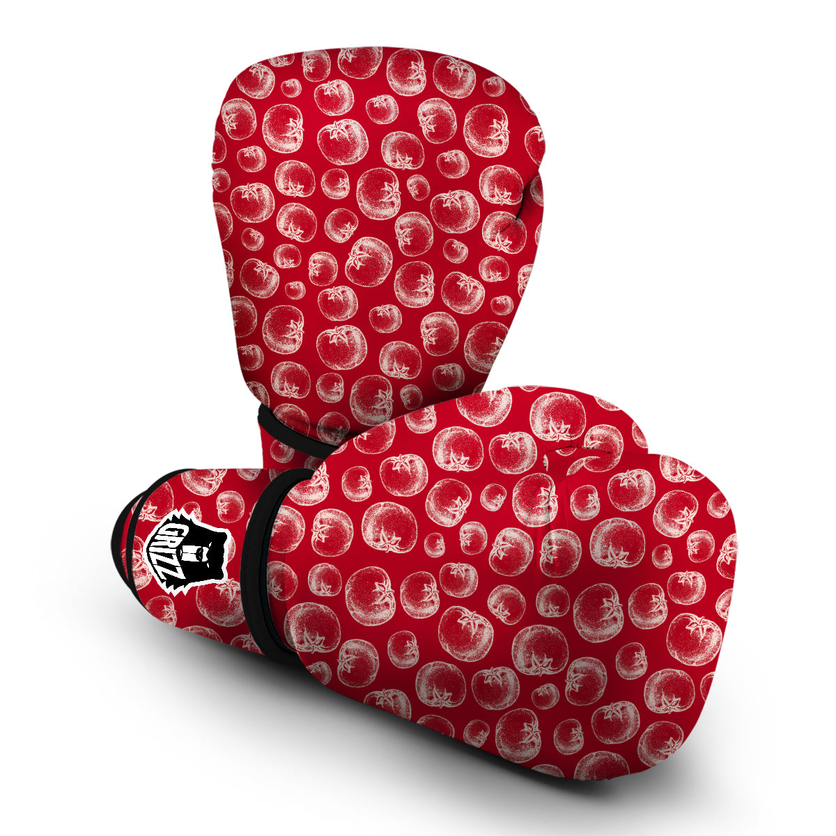 Tomato Hand Drawn Red Vegetable Print Pattern Boxing Gloves-grizzshop