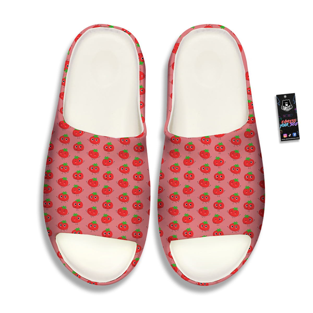 Tomato Cute Print Pattern Sandals-grizzshop