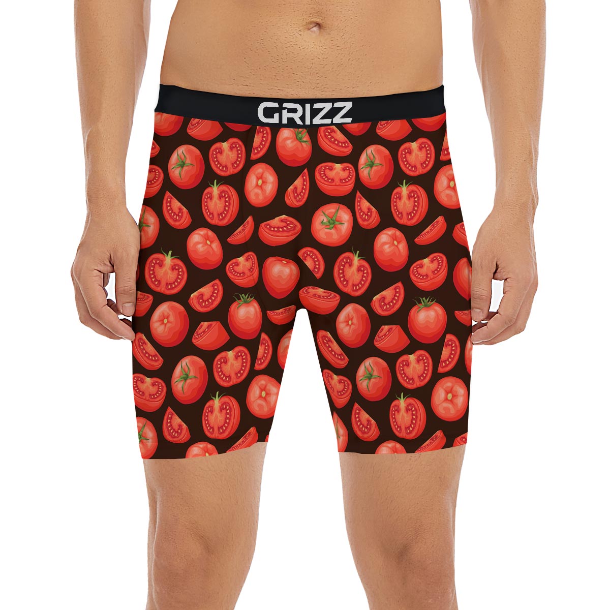Tomatoes Red Print Pattern Boxer Briefs-grizzshop