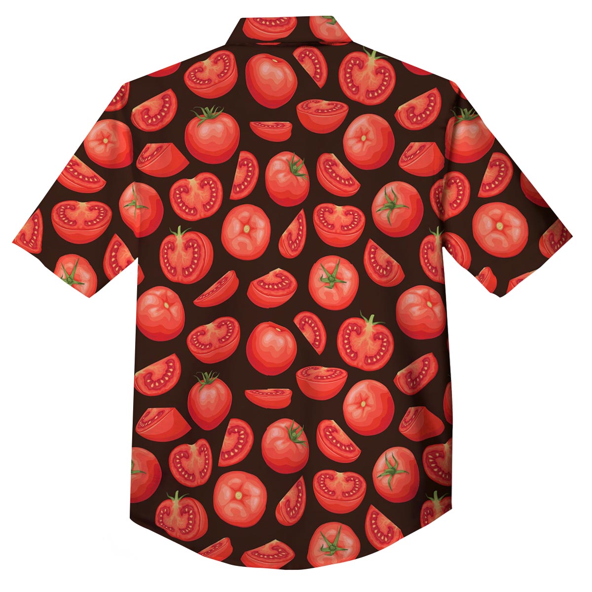 Tomatoes Red Print Pattern Button Up Shirt-grizzshop