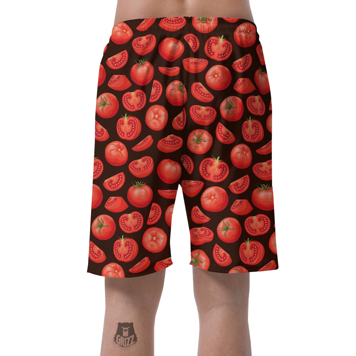Tomatoes Red Print Pattern Men's Shorts-grizzshop