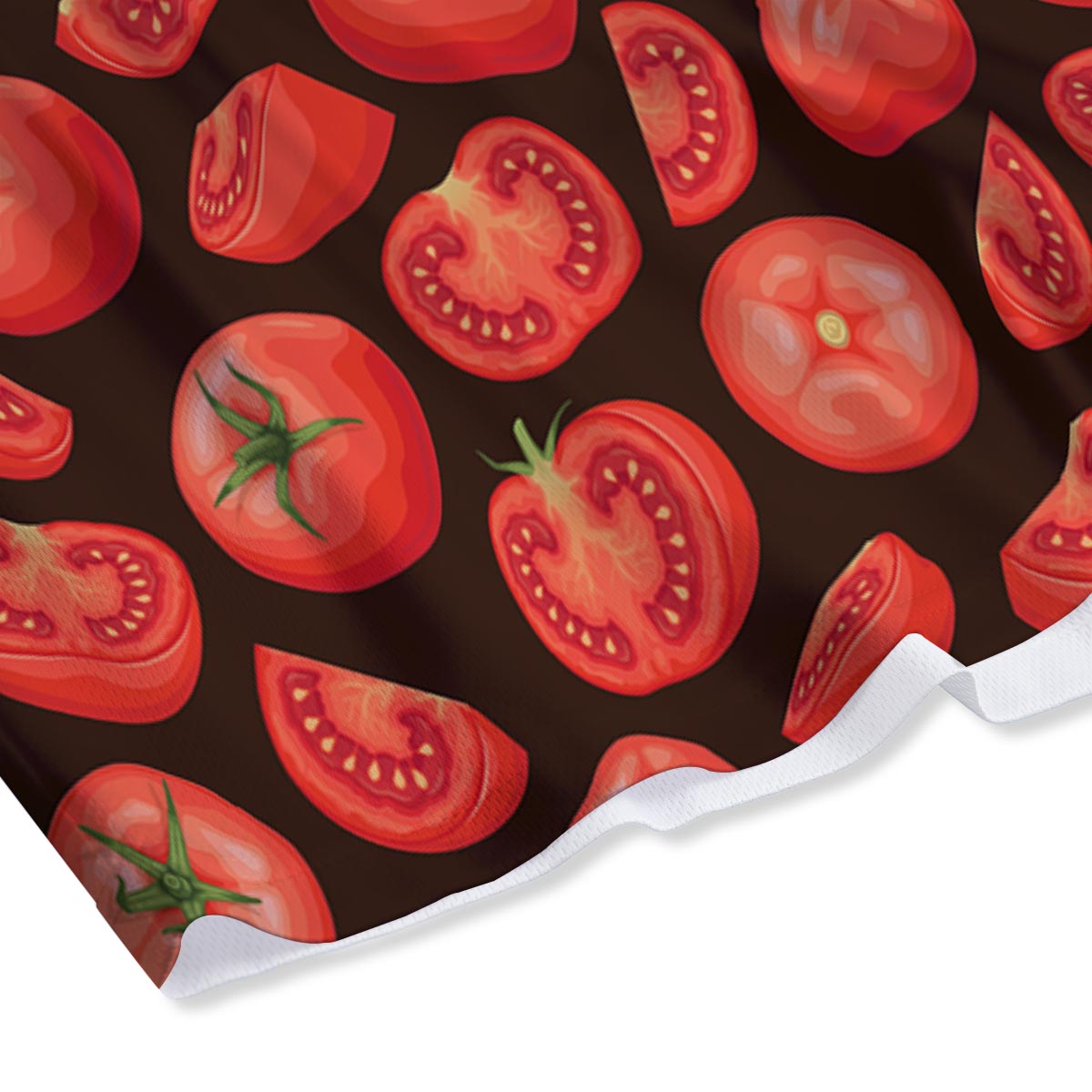 Tomatoes Red Print Pattern Mesh Shorts-grizzshop