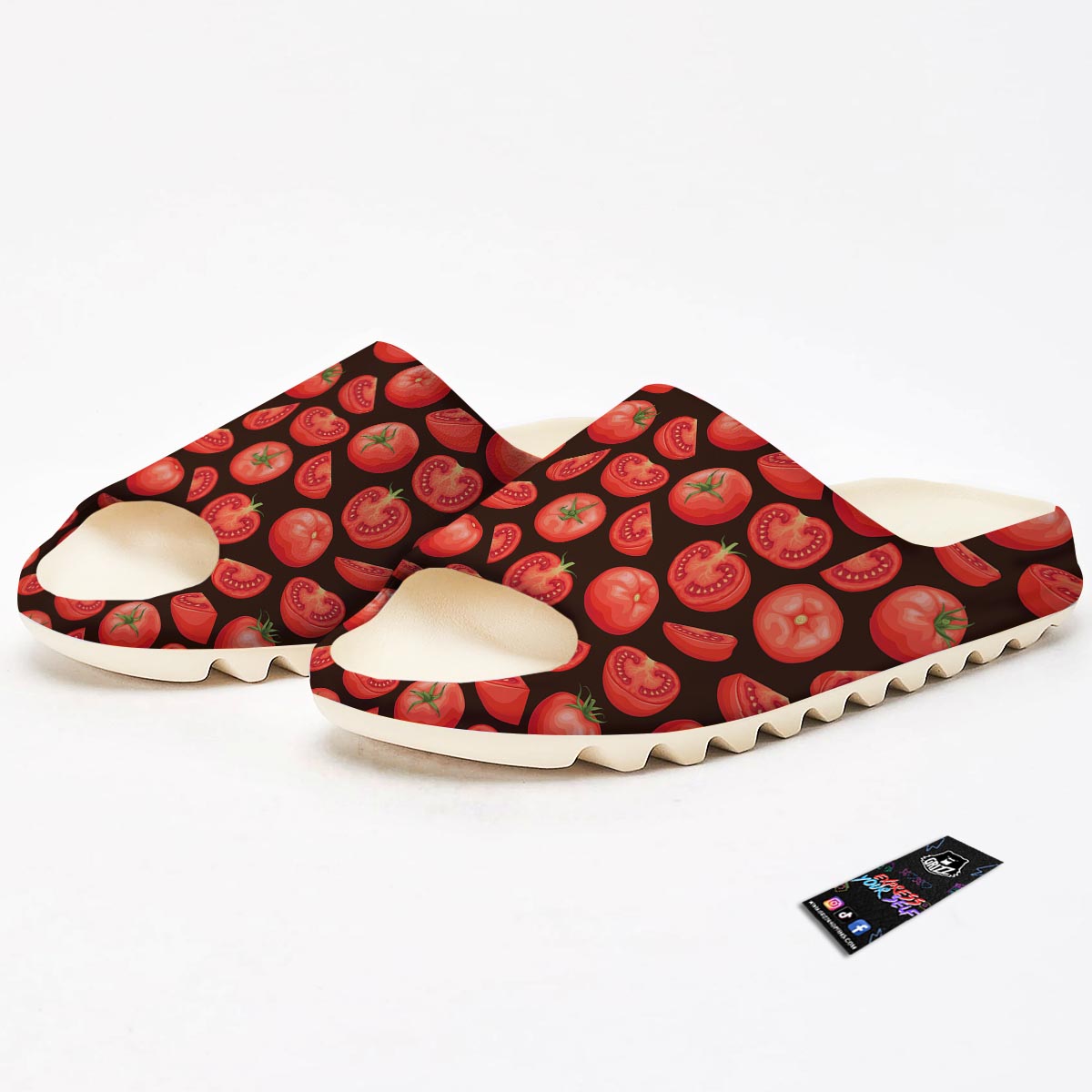 Tomatoes Red Print Pattern Sandals-grizzshop