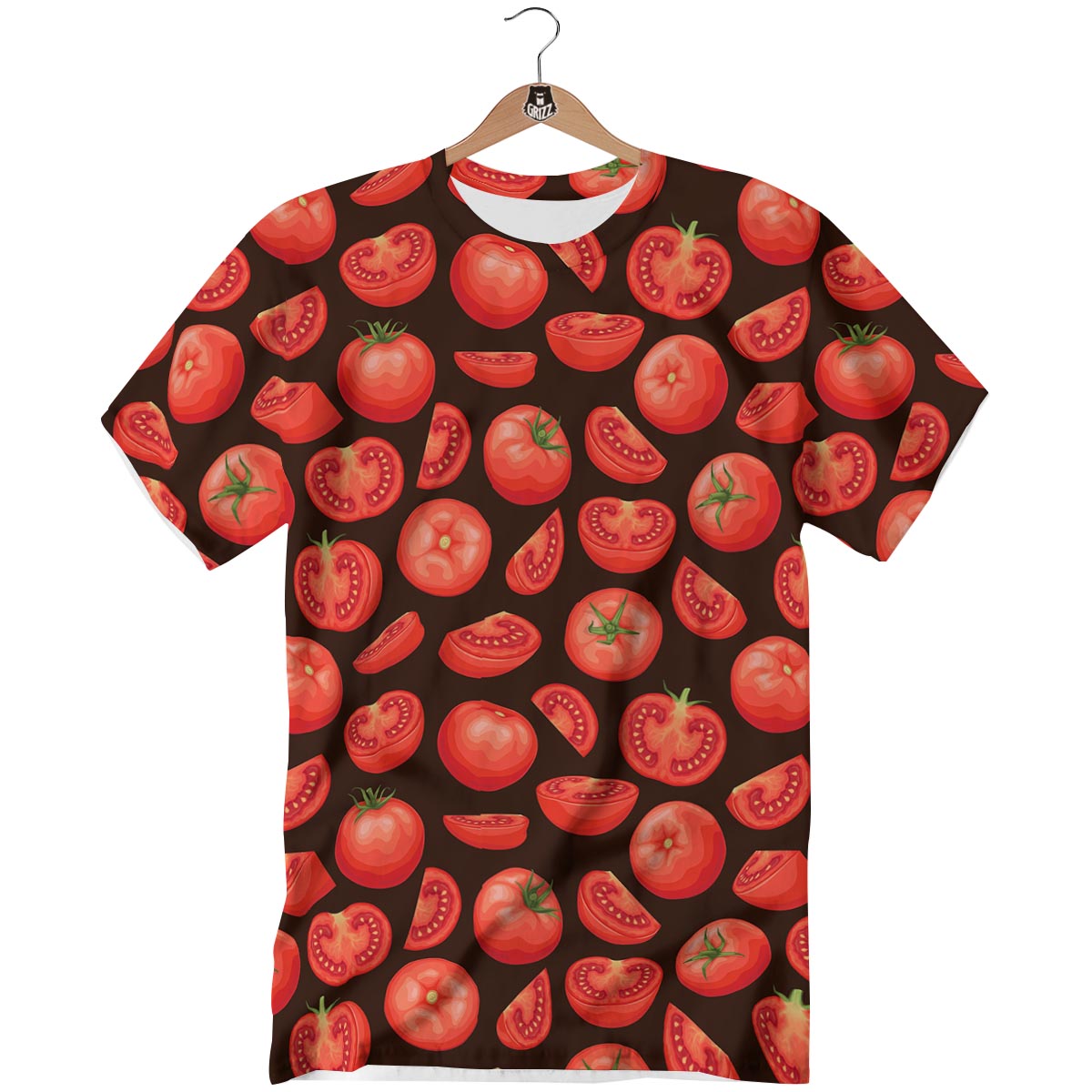 Tomatoes Red Print Pattern T-Shirt-grizzshop