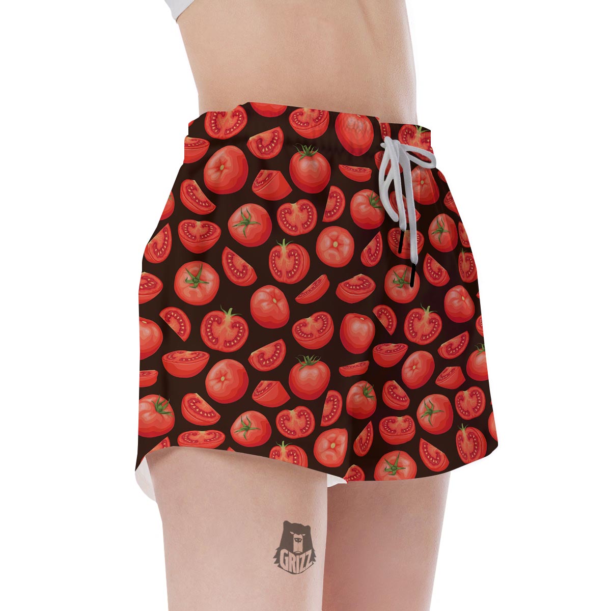 Tomatoes Red Print Pattern Women's Shorts-grizzshop