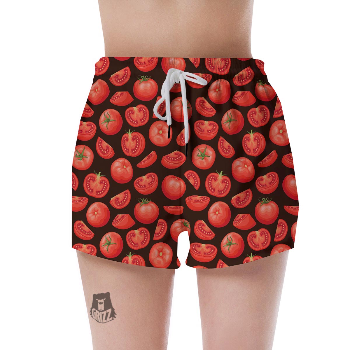 Tomatoes Red Print Pattern Women's Shorts-grizzshop