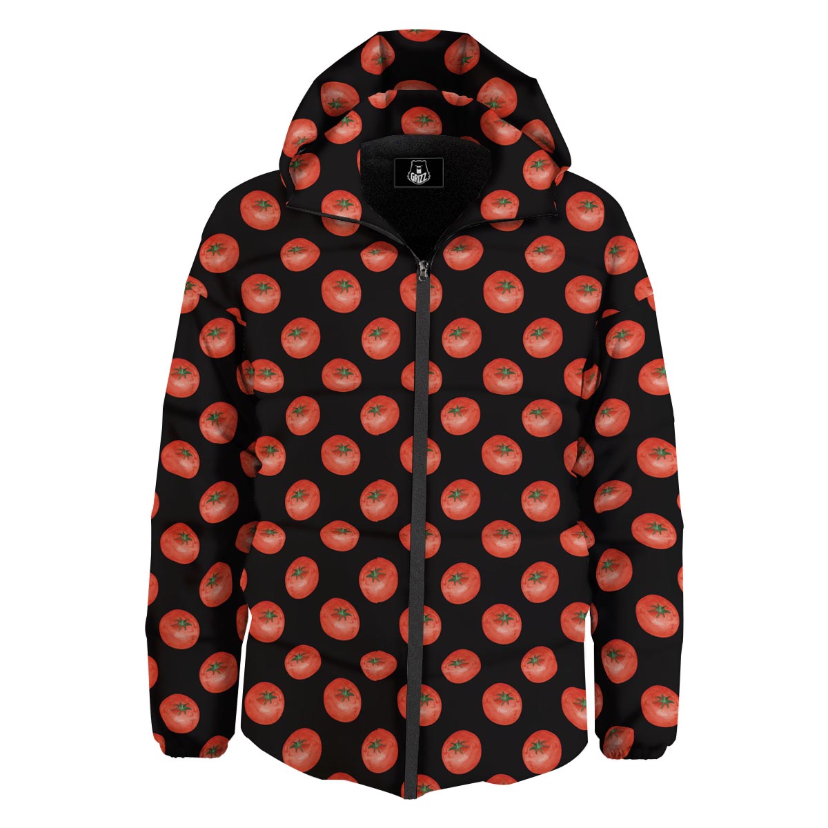 Tomatoes Red Ripe Print Pattern Down Jacket-grizzshop