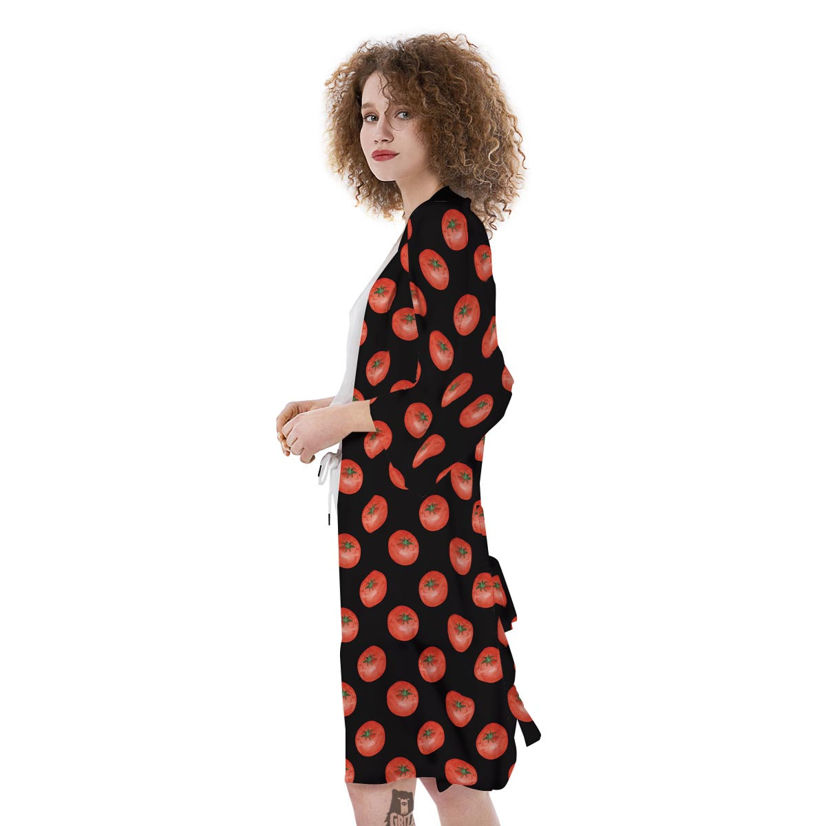 Tomatoes Red Ripe Print Pattern Kimono-grizzshop
