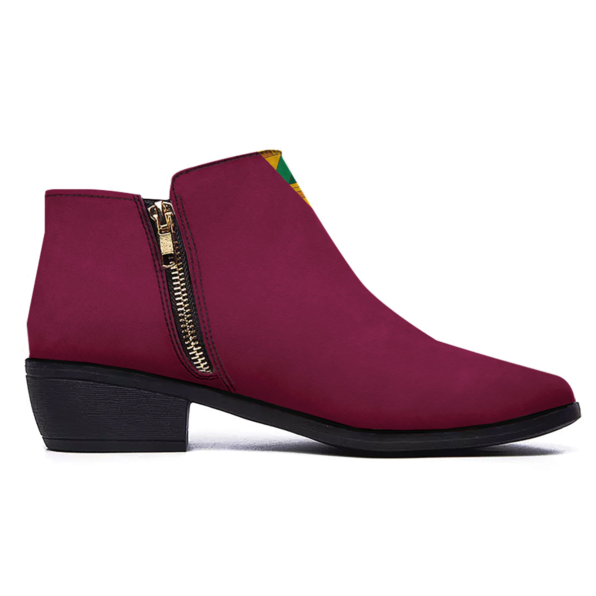 Tomioka Print Pattern Ankle Boots-grizzshop