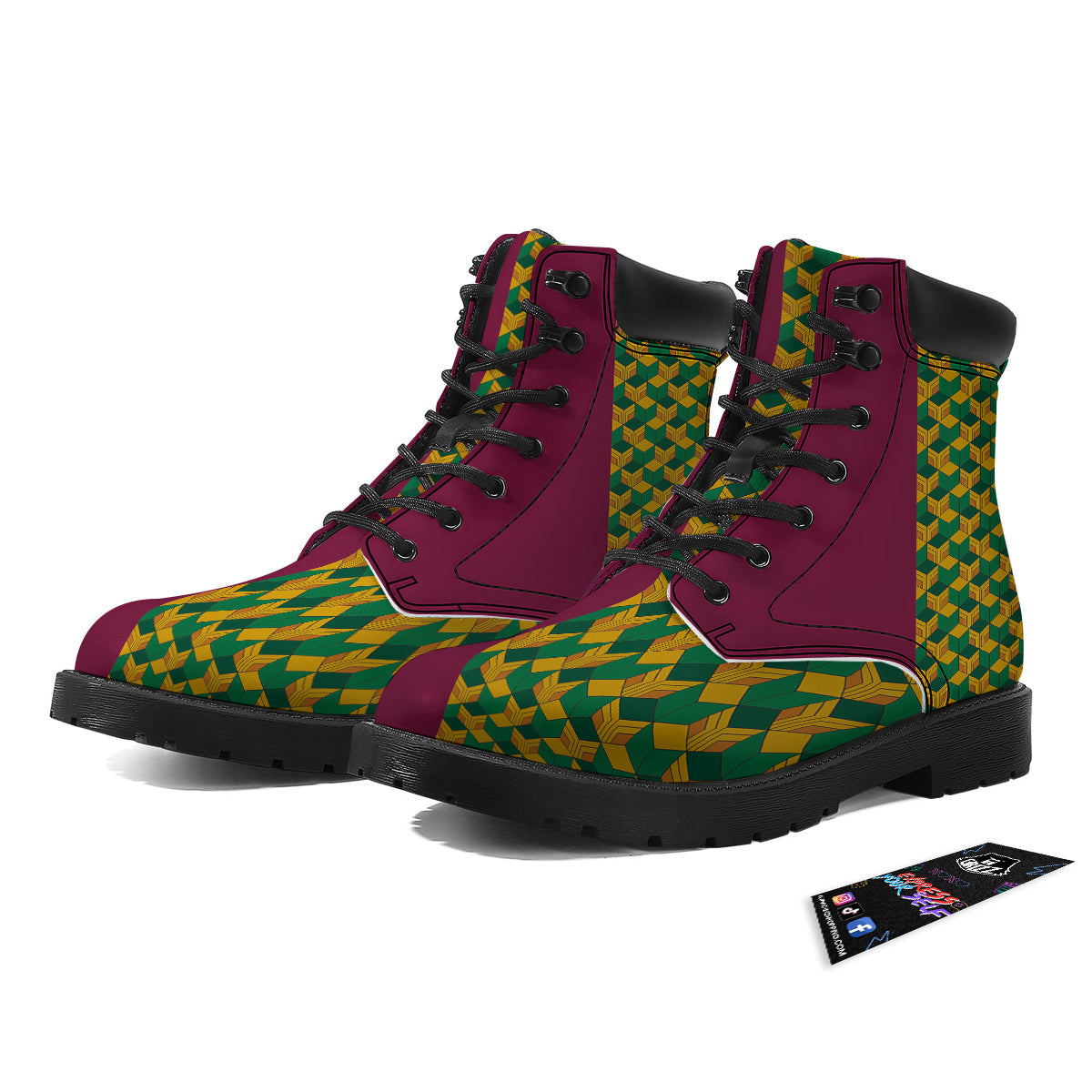 Tomioka Print Pattern Boots-grizzshop