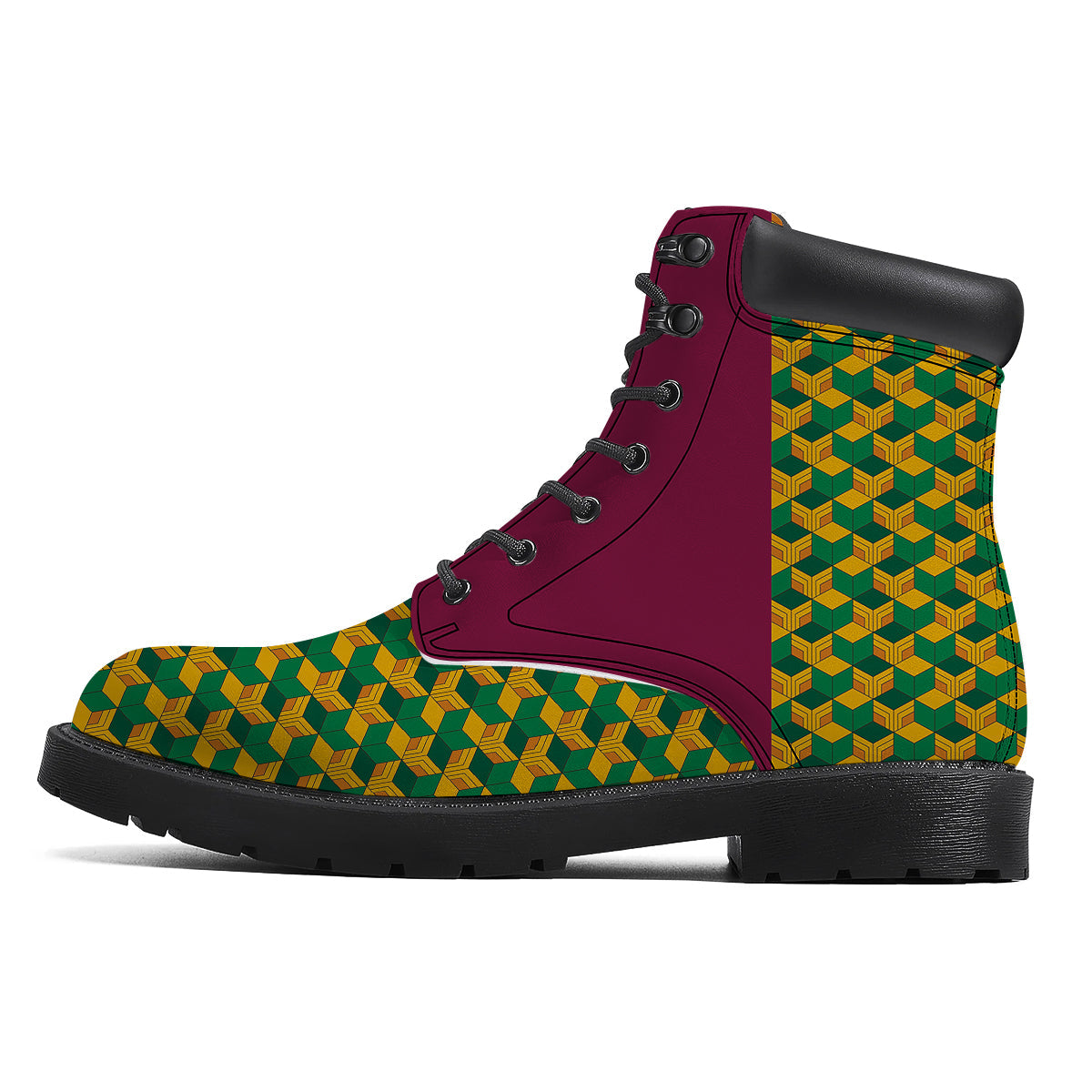Tomioka Print Pattern Boots-grizzshop