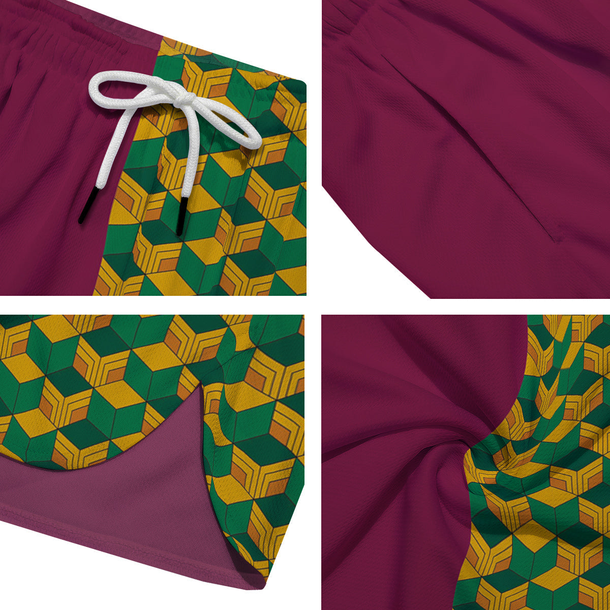 Tomioka Print Pattern Men's Running Shorts-grizzshop