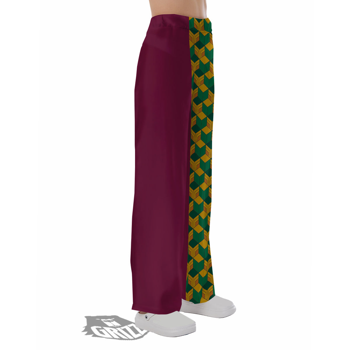 Tomioka Print Pattern Pajama Pants-grizzshop