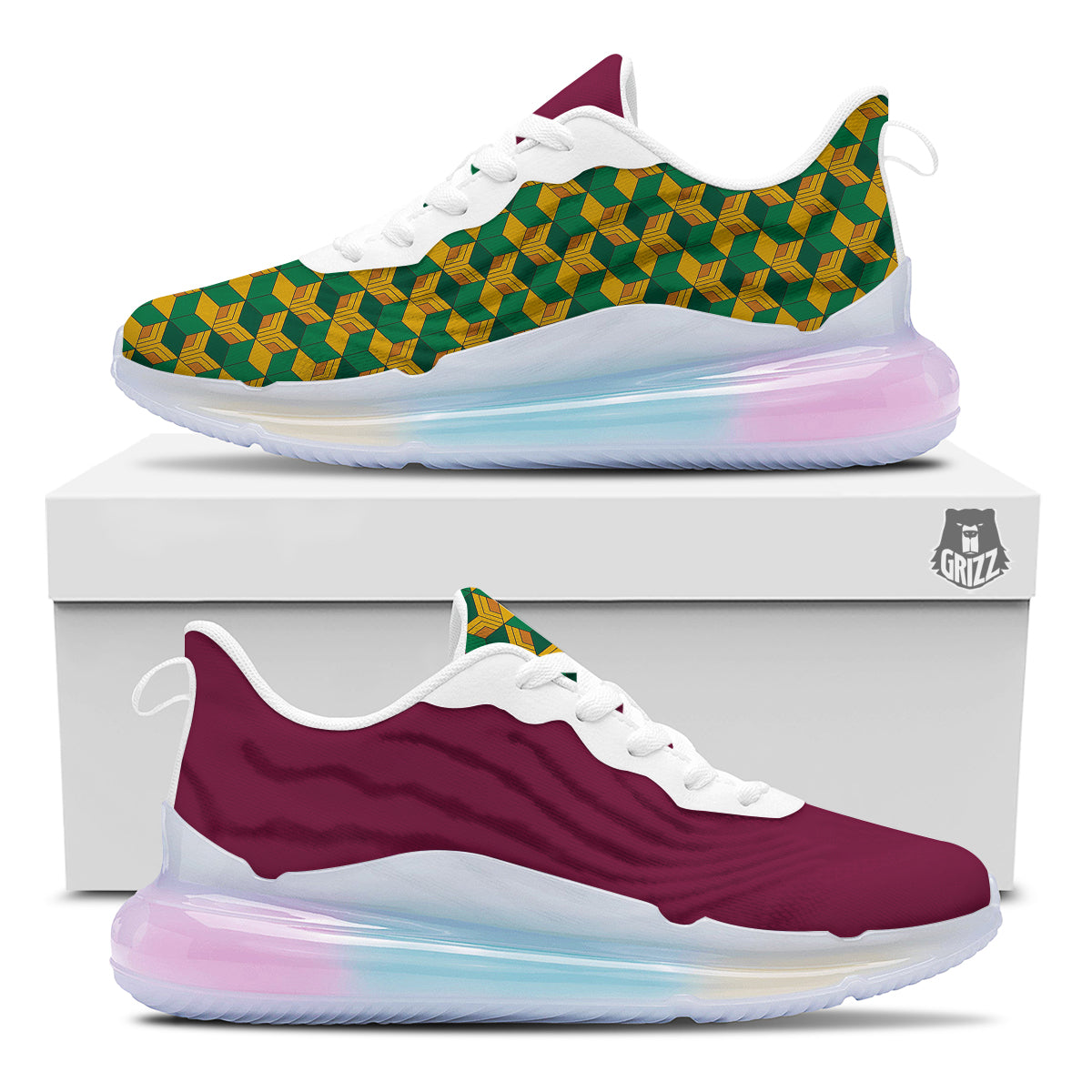 Tomioka Print Pattern Running Sneakers-grizzshop