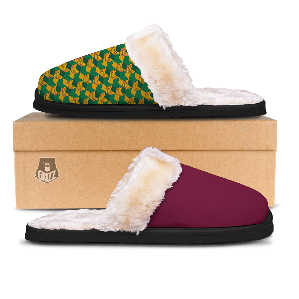 Tomioka Print Pattern Slippers-grizzshop
