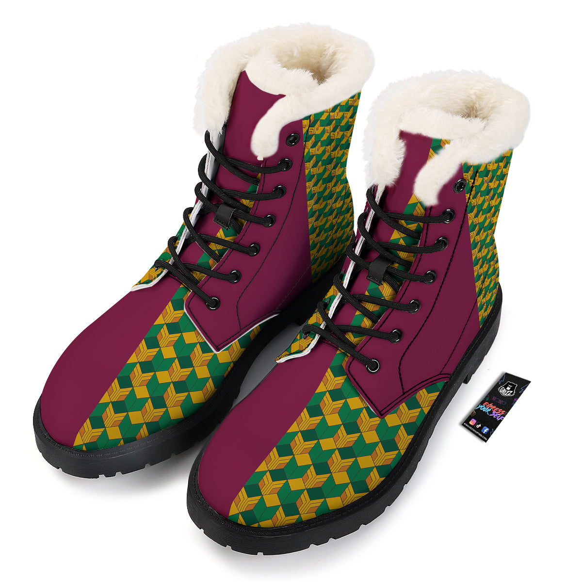 Tomioka Print Pattern Winter Boots-grizzshop