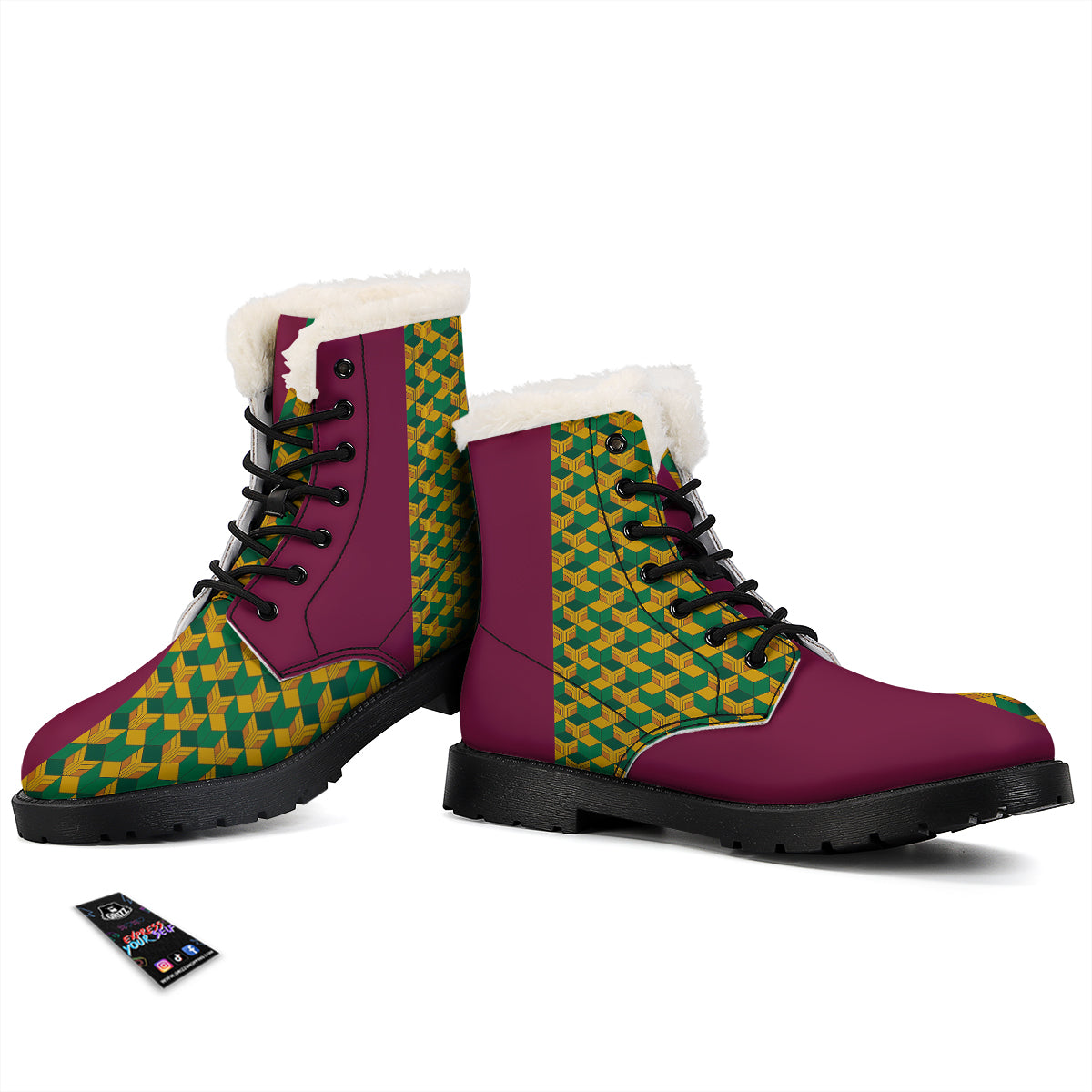 Tomioka Print Pattern Winter Boots-grizzshop
