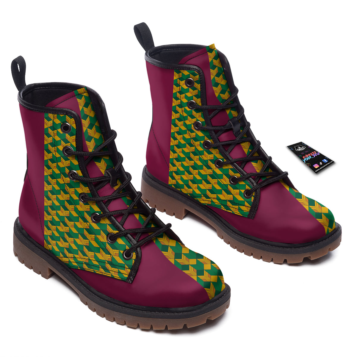 Tomioka Print Pattern Work Boots-grizzshop