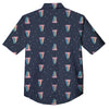 Tongue Gay Pride Print Pattern Button Up Shirt-grizzshop