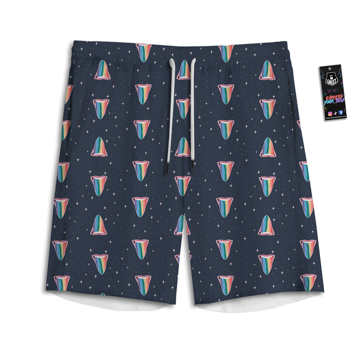 Trick Or Treat Red Blood Halloween Print Men's Athletic Shorts