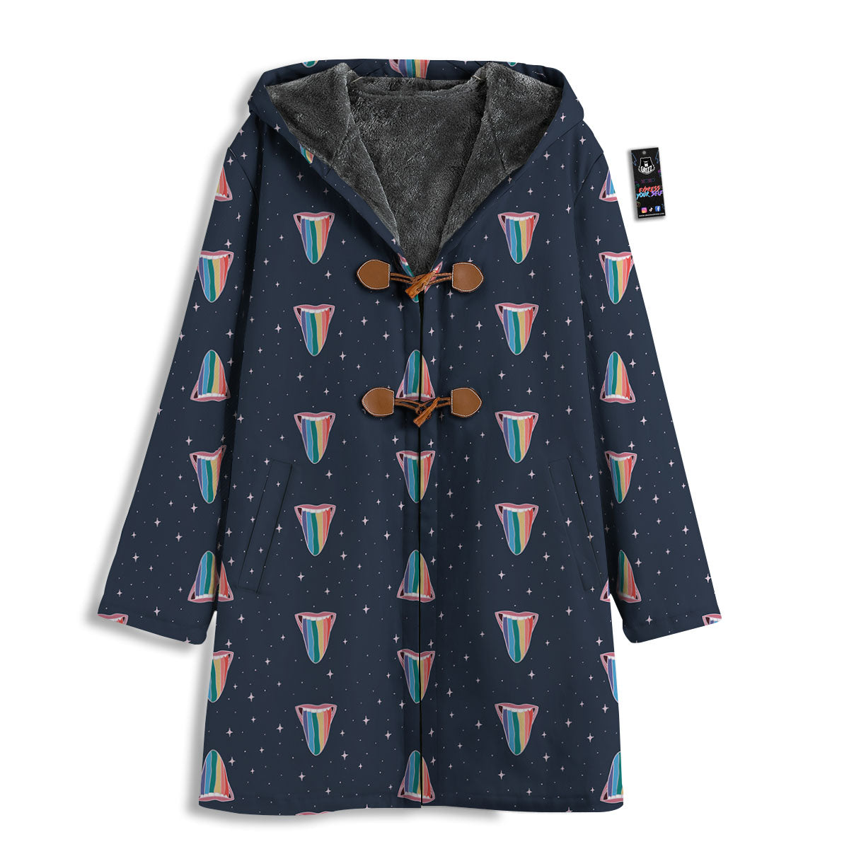 Tongue Gay Pride Print Pattern Men's Windbreaker Jacket-grizzshop