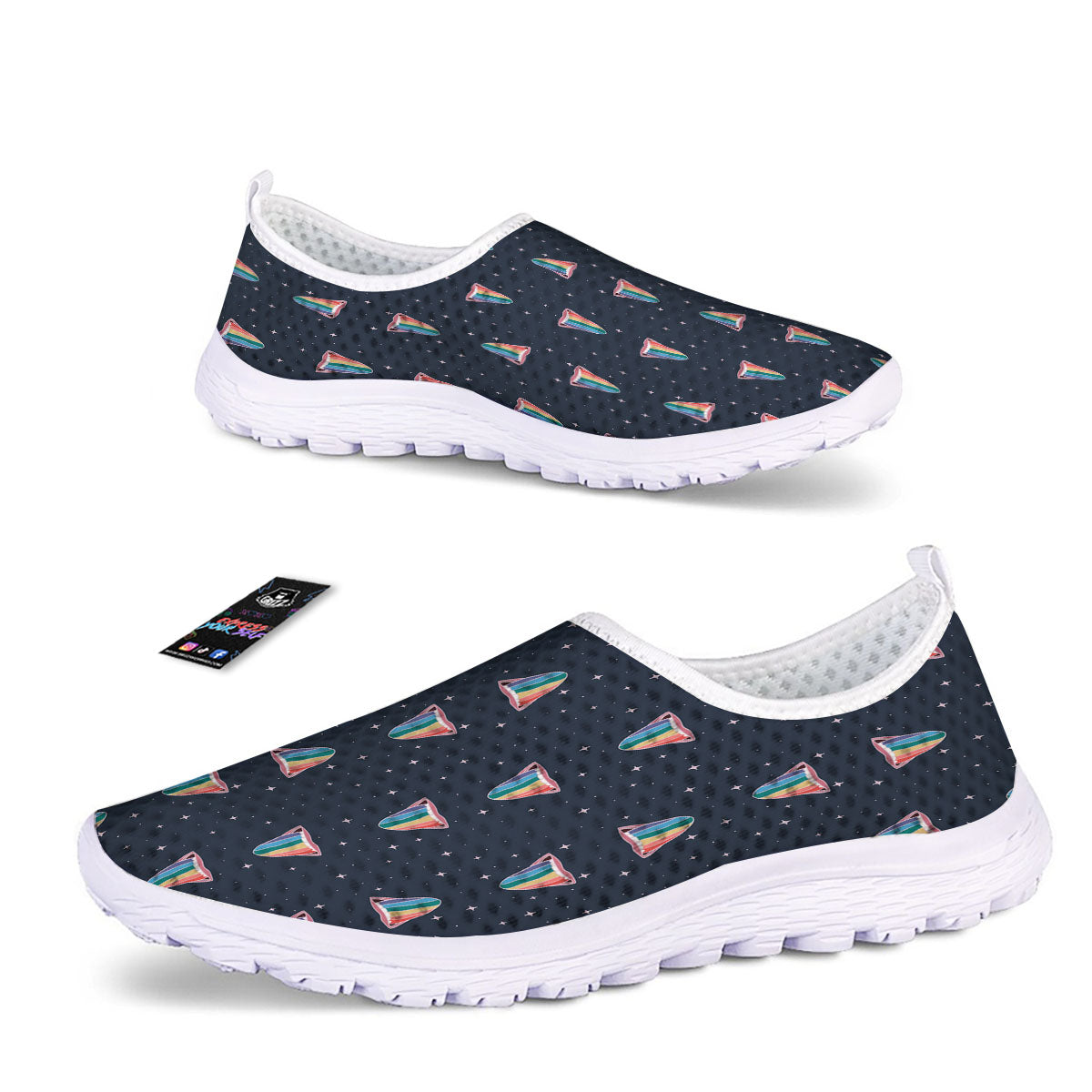 Tongue Gay Pride Print Pattern Nurse Shoes-grizzshop