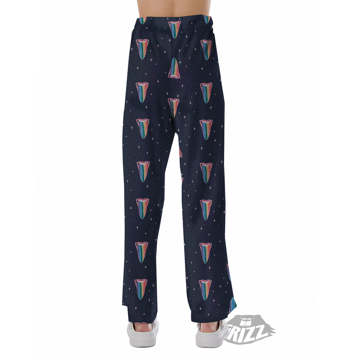 Tongue Gay Pride Print Pattern Pajama Pants-grizzshop