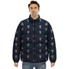 Tongue Gay Pride Print Pattern Puffer Jacket-grizzshop