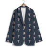 Tongue Gay Pride Print Pattern Women's Blazer-grizzshop