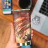 Tornado Destroy Watercolor Print Tumbler-grizzshop