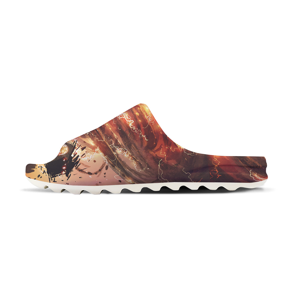 Tornado Destroy Watercolor Print Sandals-grizzshop