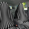 Torus Illusion White And Black Print Car Seat Covers-grizzshop