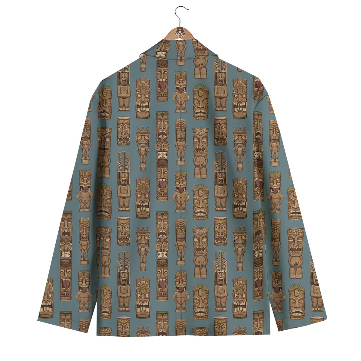 Totem Aztec Pattern Print Men's Blazer-grizzshop