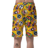 Totem Mask Pattern Print Men's Shorts-grizzshop