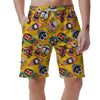 Totem Mask Pattern Print Men's Shorts-grizzshop