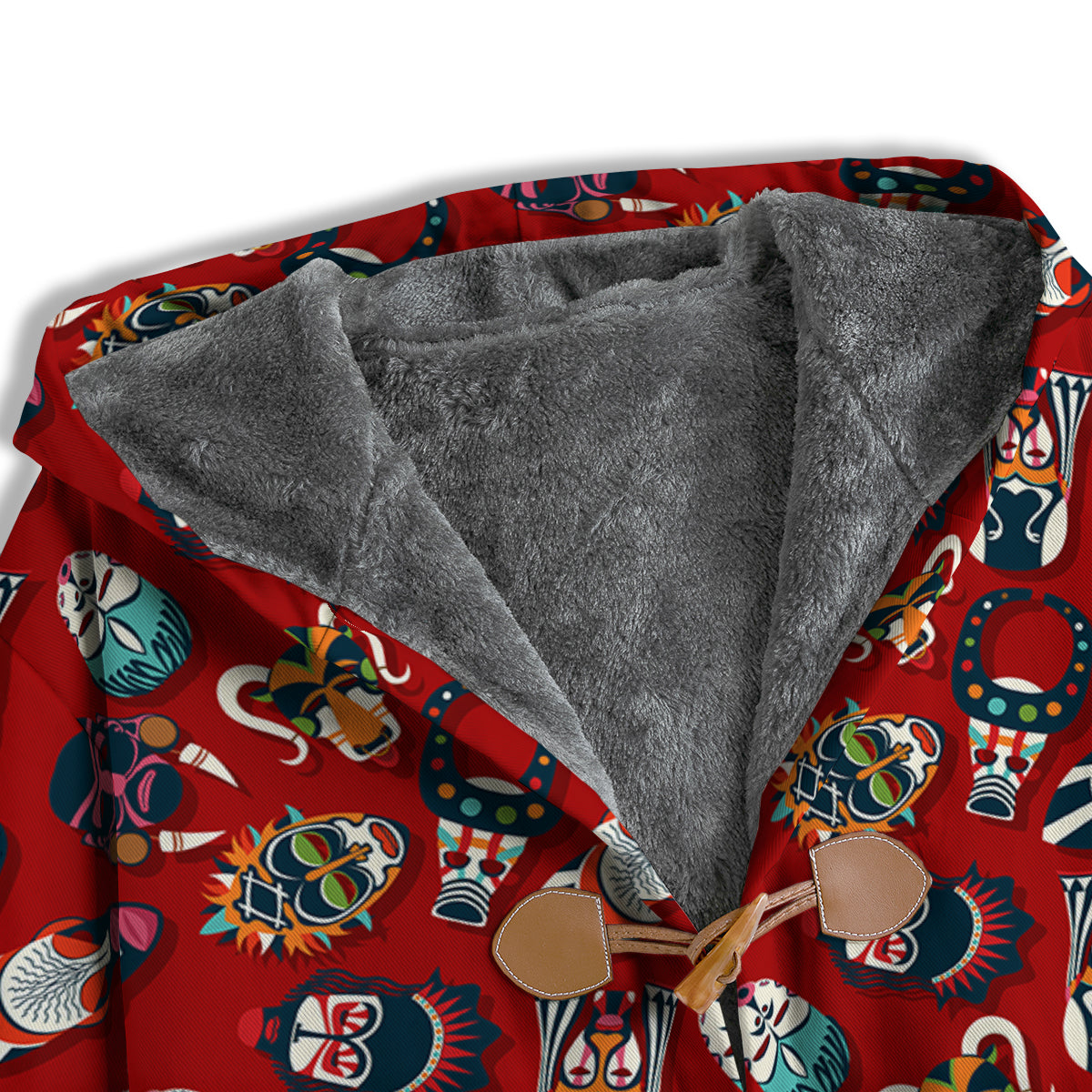 Totem Masks African Print Pattern Men's Windbreaker Jacket-grizzshop