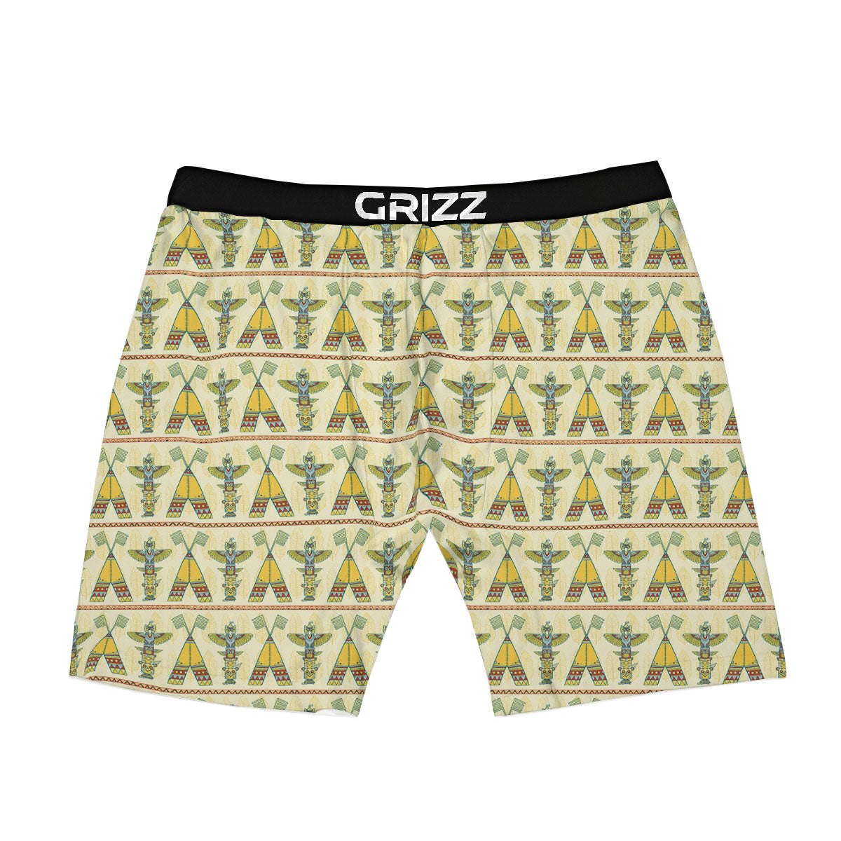 Totem Native Print Pattern Boxer Briefs-grizzshop