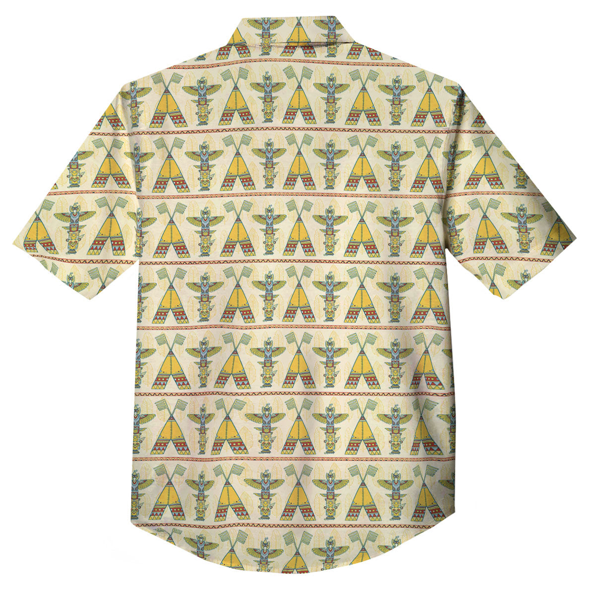 Totem Native Print Pattern Button Up Shirt-grizzshop