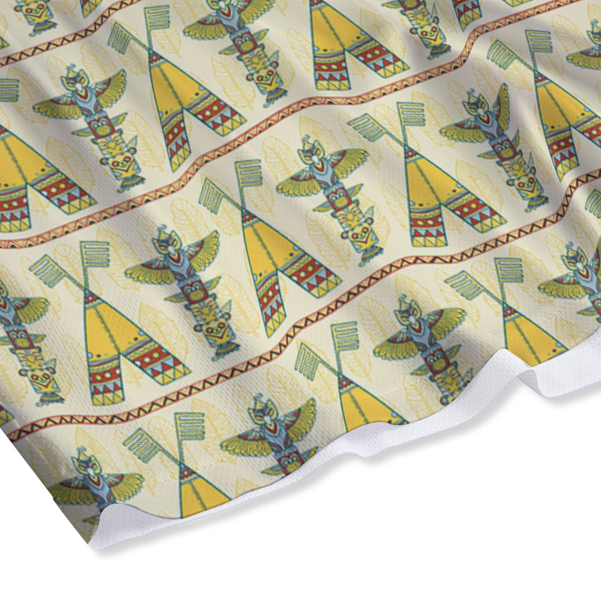 Totem Native Print Pattern Mesh Shorts-grizzshop
