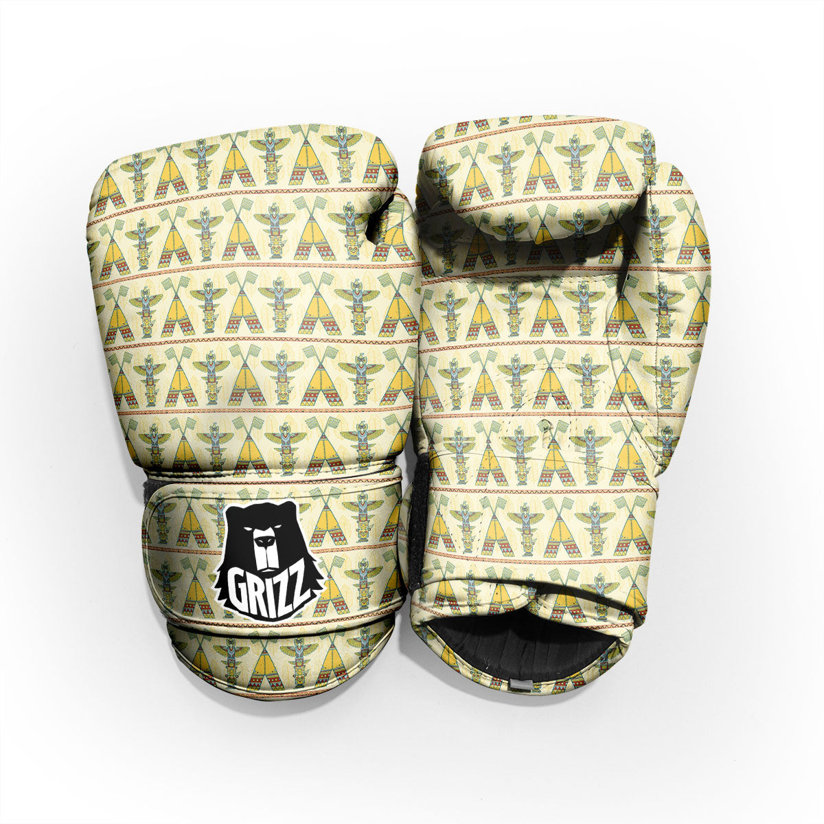 Totem Native Print Pattern Sparring Gloves-grizzshop
