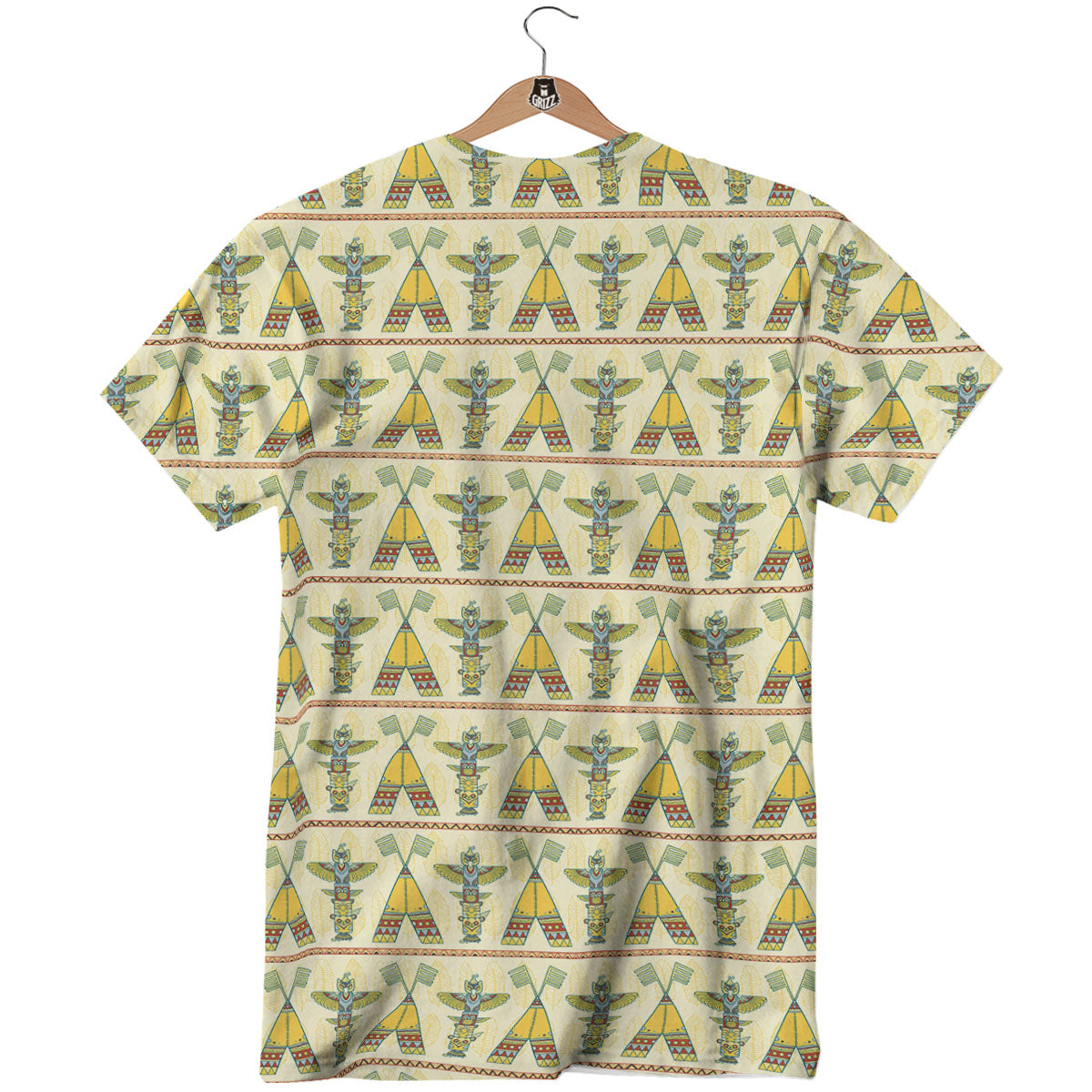Totem Native Print Pattern T-Shirt-grizzshop